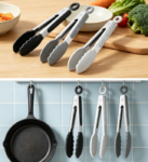 3-Piece Set of Mini Silicone Kitchen Tongs